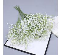 Grekywin Artificial Flowers 6 Pieces Realistic Gypsophila White, Baby's Breath for Wedding Party Home Decoration