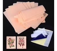 GRELEON Tattoo Skin Transfer Paper 30pcs Kit 1mm Thick Fake Skin Silicone Practice Skin 7.41 * 5.58 Inch Tattoo Fake Skin Practice Skin 10pcs Tattoo Stencil Paper 20pcs for Beginners Artists