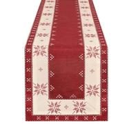 Grelucgo Embroidered Christmas Holiday Snowflake Table Runner, Rectangular 14 x 54 Inch