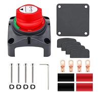 Greluma 1 Piece Battery Disconnect Switch, 12V-48V 275A Battery Isolator Waterproof Main Switch for RV, ATV, Car, Marine, Boat, AUTO (On/Off)