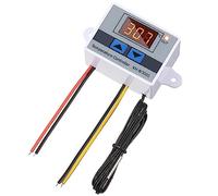 Greluma 1PC W3001 DC 12V 10A 120W Digital Thermostat, LED Display Temperature Controller with Waterproof Probe, -50°C to 110°C Electronic Programmable Thermostat for Heating and Cooling
