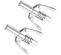 Greluma 2 Pcs Double Handle Grease Gun Couplers Locking Nozzle Tips Compatible with 1/8" NPT Fittings