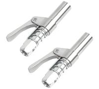 Greluma 2Pcs Heavy Duty Locking Grease Gun Fitting, High Pressure Grease Gun Tips, Compatible with 1/8" NPT Fittings