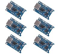 Greluma 6 Pieces Type-C USB-C 5V 1A 18650 Lithium Battery Charger Charging Card with Dual Protection Function