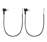 Greluma Pack of 2 0.3 m 90 Degree RCA Male to Speaker Cable, Right Angle Male to Bare Cable with Open End, Angled Plug Pigtail Audio/Video Cable for Amplifier Receiver Speaker