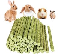 GREMBEB Bunny Chew Stick Rabbit Toy Treat 200g 4 in 1 Molar Stuff 100% Organic Natural Snack,Apple Branch,Sweet Bamboo,Timothy Hay,Alfalfa Food Clean Teeth Hamster Chinchilla Parrot Gerbil Squirrel