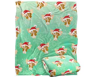 GREMLINS Blanket, 152 x 127 cm Gizamo Santa Hat Pattern Silky Touch Super Soft Throw Blanket