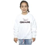 Gremlins Girl's Logo Line Sweatshirt in White | Size: 7-8 Years Gremlins White 7-8 Years