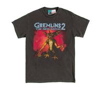 Gremlins Men's Stripe Vintage Washed T-Shirt in Black | Size: Medium Gremlins Black M