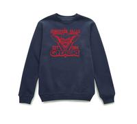 Gremlins Official Stripe Collegiate Sweatshirt - Navy | Size: 2XL Gremlins Navy 2XL