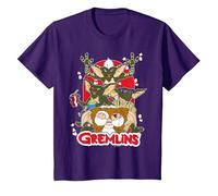 Gremlins Popcorn T-Shirt, Youth, Purple, Medium