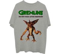 Gremlins Stripe Do Not Feed T-Shirt in Grey | Size: Small Gremlins Grey S