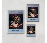 Gremlins We're Back Poster Giclee Art Print - A2 - Black Frame