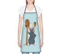 Gremy Ratatouille Anyone Can Cook Remy Apron For Women & Men With Pocket, Waterproof Adjustable Funny Kitchen Chef Apron For Cooking Baking, Blue