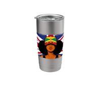 Grenada Britain Flags Women Roots British Grenadian Heritage Stainless Steel Insulated Tumbler