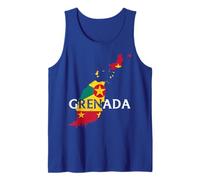 Grenada Country Map Flag Proud Grenadian Patriotic Tank Top