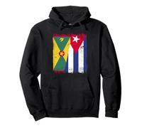 Grenada Cuba Half Flag Grenadian Cuban Heritage Pullover Hoodie