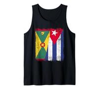 Grenada Cuba Half Flag Grenadian Cuban Heritage Tank Top