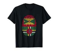 Grenada & Dominica Fingerprint Half Grenadian Dominica Roots T-Shirt