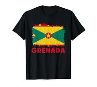 Grenada Flag Grenadian Pride Vintage Grenadian Roots Value Graphic T-Shirt, Men, Black, XL