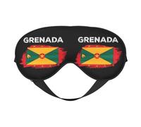 Grenada Flag Grenadian Proud Roots Eye Mask Sleep Mask Light BlockBlindfold Night Eyes Cover Soft Pressure-Free Eyeshade with Elastic Strap for Home Travel Office Nap Yoga