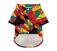 Grenada Flag Grenadian Rose Hawaii Shirt Print Dog Clothes T-Shirt Beach for Puppy Cat 2XL