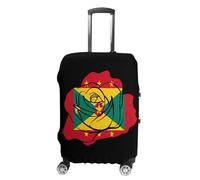 Grenada Flag Grenadian Rose Suitcase Cover Washable Luggage Protective Covers Travel M