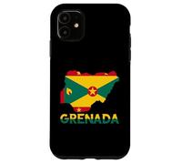 Grenada Flag Map Grenadian Pride Patriotic Grenadian Roots Case for iPhone 11