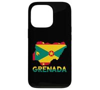 Grenada Flag Map Grenadian Pride Patriotic Grenadian Roots Case for iPhone 13 Pro