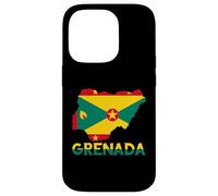 Grenada Flag Map Grenadian Pride Patriotic Grenadian Roots Case for iPhone 14 Pro