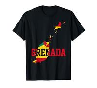 Grenada Flag Map Pride Caribbean Grenadian T-Shirt