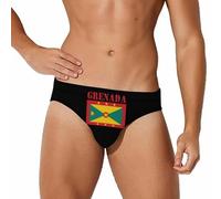 Grenada Flag Men's Swim Brief Sexy Bikini Swimwear Bathing Swimsuit Trunks 3XL