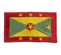 Grenada Flag Patch - 7x4cm Embroidered Iron-On/Sew-On Applique Badge - Tactical Military Emblem for Jackets, Backpacks, Hats & Clothing - DIY Fabric Repair Patch