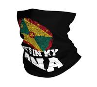Grenada Flag Pride Caribbean It'S In My Dna Men Women Neck Gaiter Breathable Bandana Windproof Snood Scarf For Walking Hiking Sport Summer