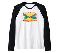 Grenada Flag Pride Friendship Proud Peace Vintage Retro Raglan Baseball Tee