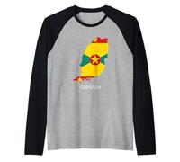 Grenada Flag Raglan Baseball Tee