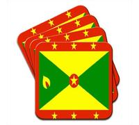Grenada Flag Set of 4 Coasters