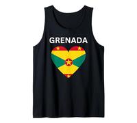 Grenada Heart Flag Design Tank Top