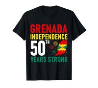 Grenada Independence 50th Years Strong Grenada Flag T-Shirt