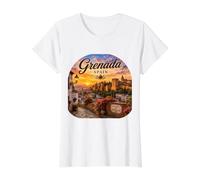 Grenada Spain Andalusia Alhambra Palace, Tapas Value Graphic T-Shirt, Women, White, S