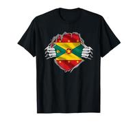 Grenada Tshirt Super Grenada Flag Caribbean Grenadian Roots T-Shirt