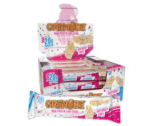 Grenade Birthday Cake Flavour Protein Bar 60g - Case of 12 [Best Before: 31/08/2026]