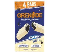 Grenade Oreo White Protein Bar - High Protein, Low Sugar, 4 x 60 g