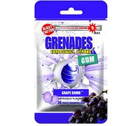 Grenades Gum - 30ct Bag - STRONG MINT GUM (Grape Bomb) - Ultimate Fresh Breath & Serious Sinus Busting Power