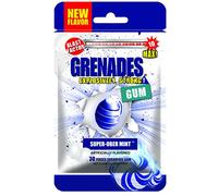Grenades Gum - 30ct Bag - STRONG MINT GUM (Super-Uber Mint) - Ultimate Fresh Breath & Serious Sinus Busting Power - Sugar-Free Chewing Gum