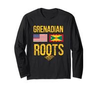 Grenadian American Flag of Grenada Roots Long Sleeve T-Shirt