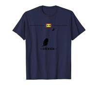 Grenadian flag with map and name of the country Grenada T-Shirt
