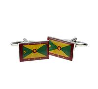 Grenadian Grenada Flag Cufflinks Presented in a Gift Bag 20 x 10mm