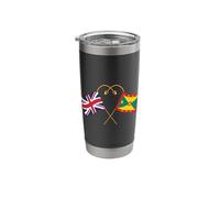 Grenadian Heritage UK Grenada British Flag Grenada Flag Stainless Steel Insulated Tumbler