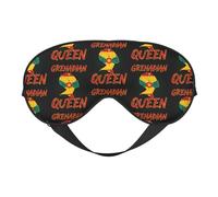 Grenadian Queen Grenada Culture Cultural Afro Pride Flag Eye Mask Sleep Mask Light BlockBlindfold Night Eyes Cover Soft Pressure-Free Eyeshade with Elastic Strap for Office Nap Yoga